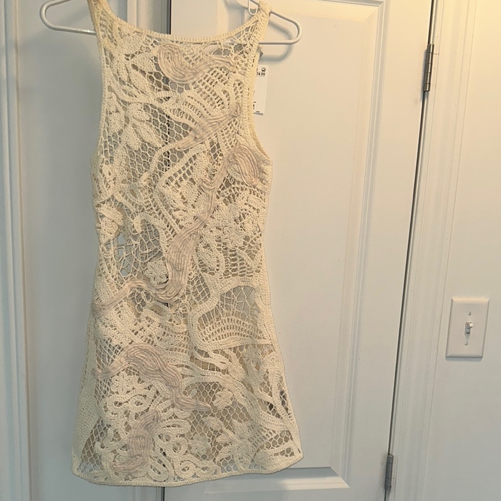 NWT Elegant Cream Lace Dress - Picture 6 of 12